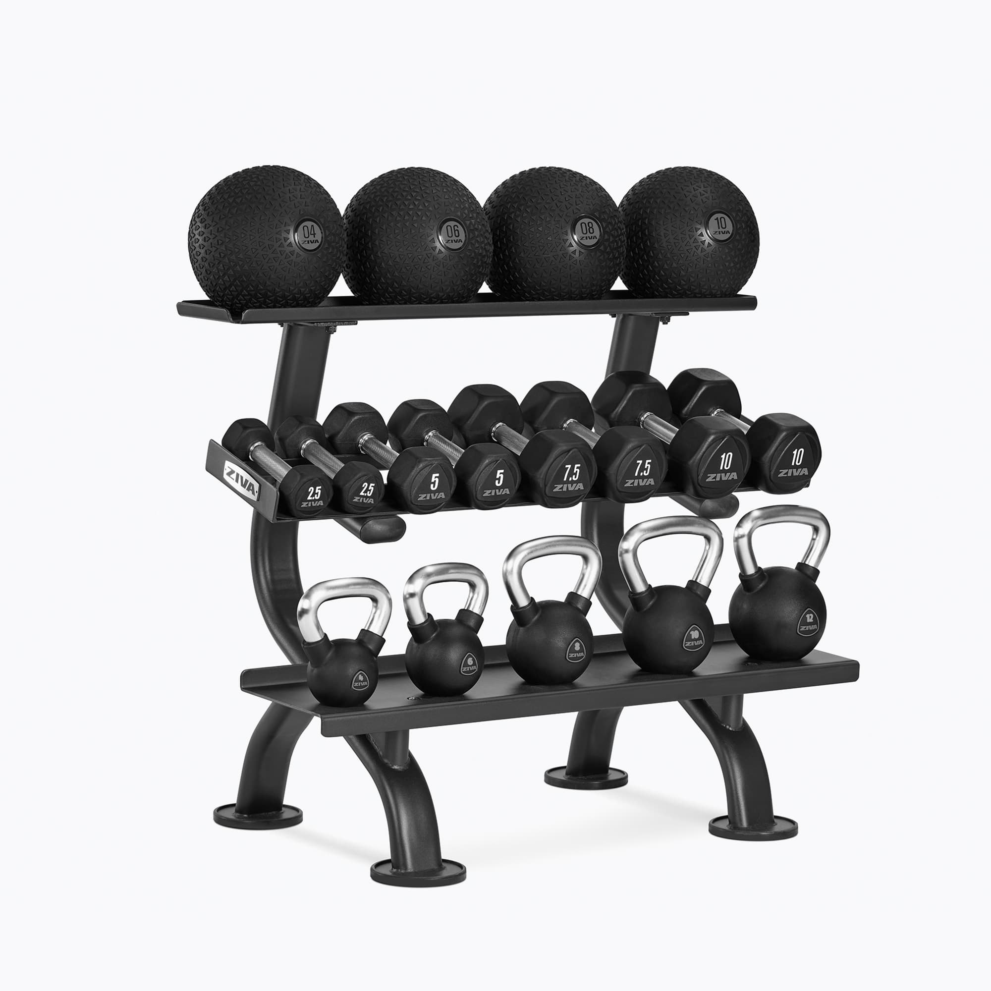 PERFORMANCE 3-TIER, DUMBBELL, KETTLEBELL AND BALL RACK