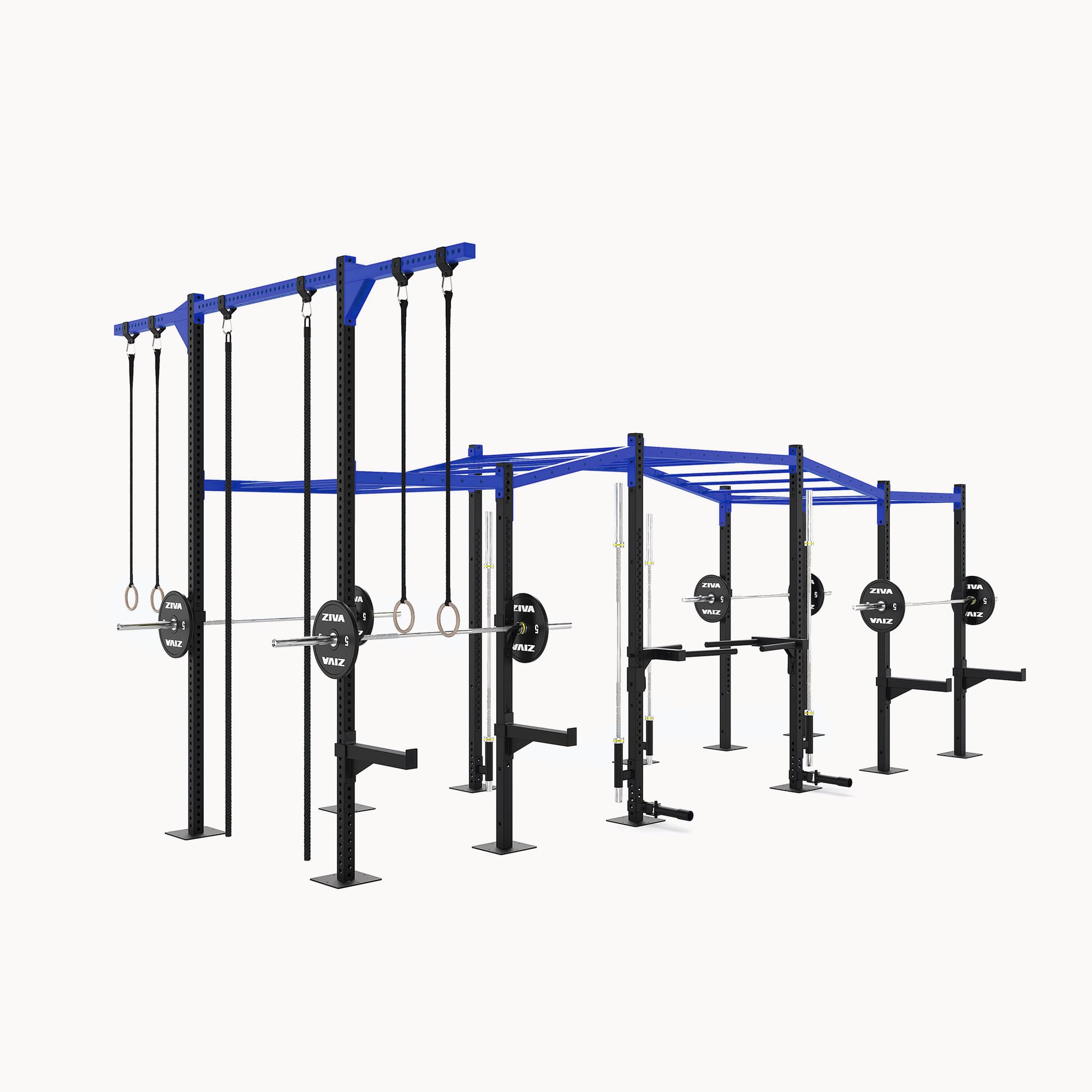 XP OUTDOOR FLOOR-MOUNTED MULTI-HEIGHT MONKEY BAR RIG