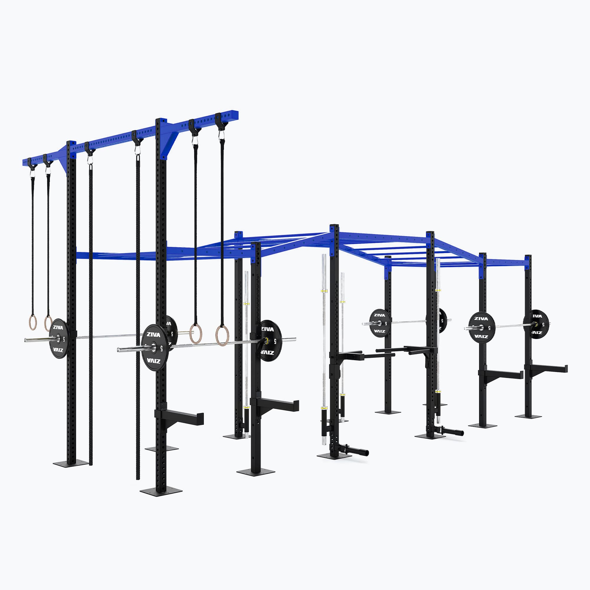 XP OUTDOOR FLOOR-MOUNTED MULTI-HEIGHT MONKEY BAR RIG