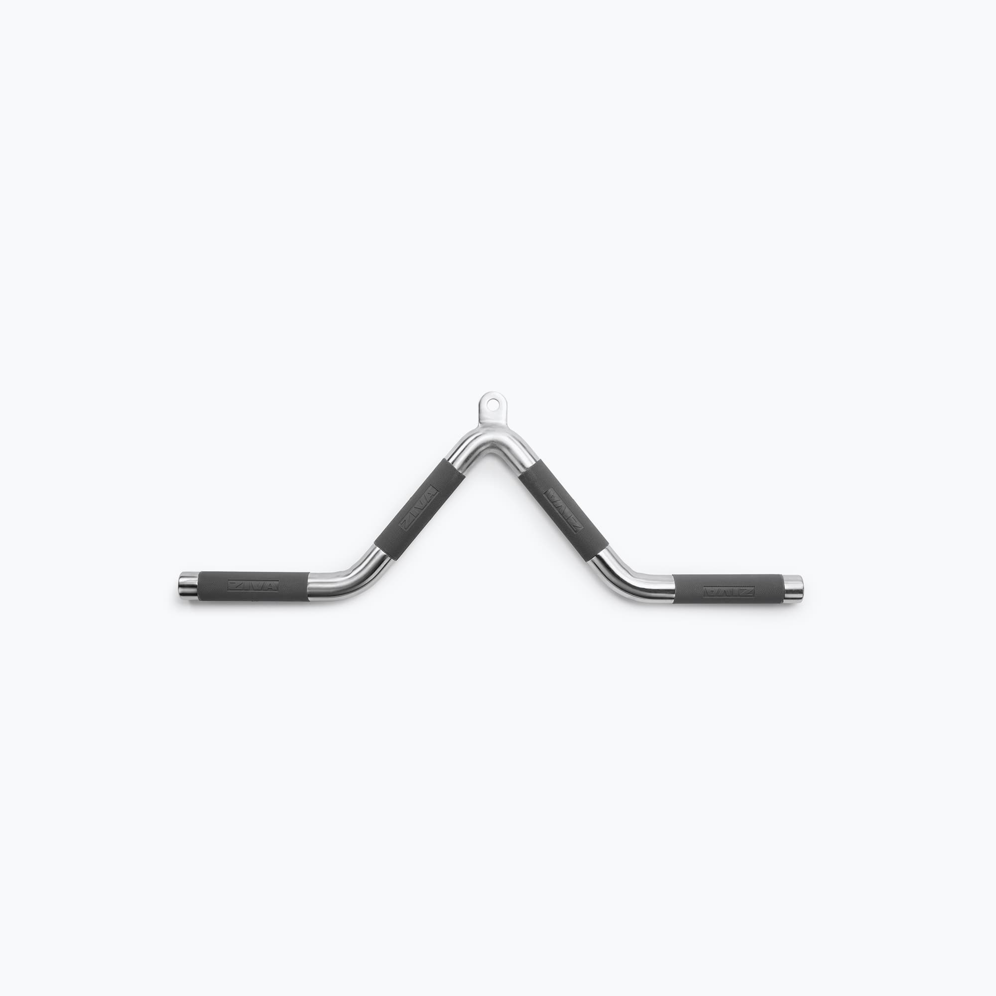 PREMIUM HARD CHROME BENT TRICEP BAR - 54CM WITH PU GRIPS