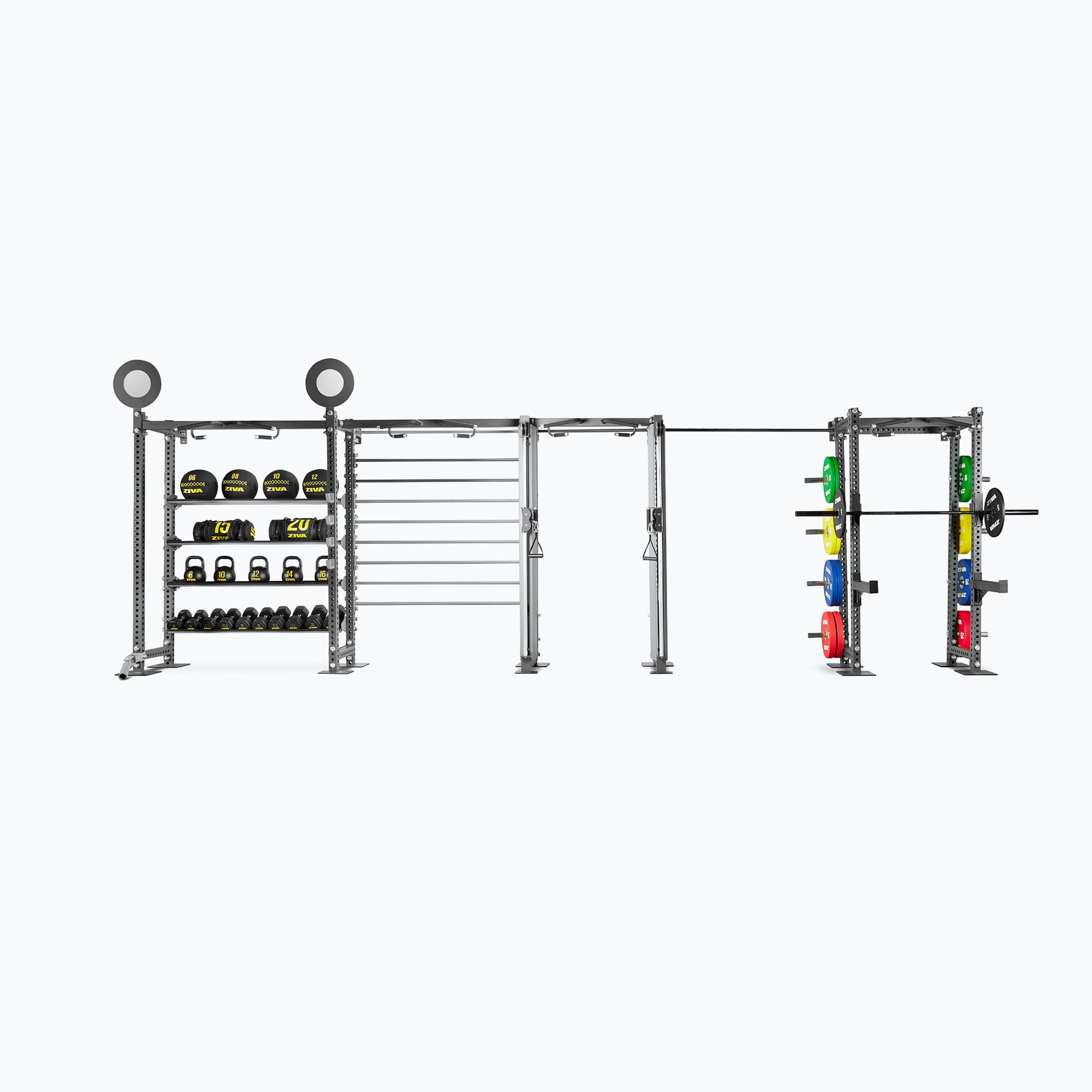 STORAGE RACK + TRAINING BAR  + WALL CABLE + PULL UP BAR + HALF RACK